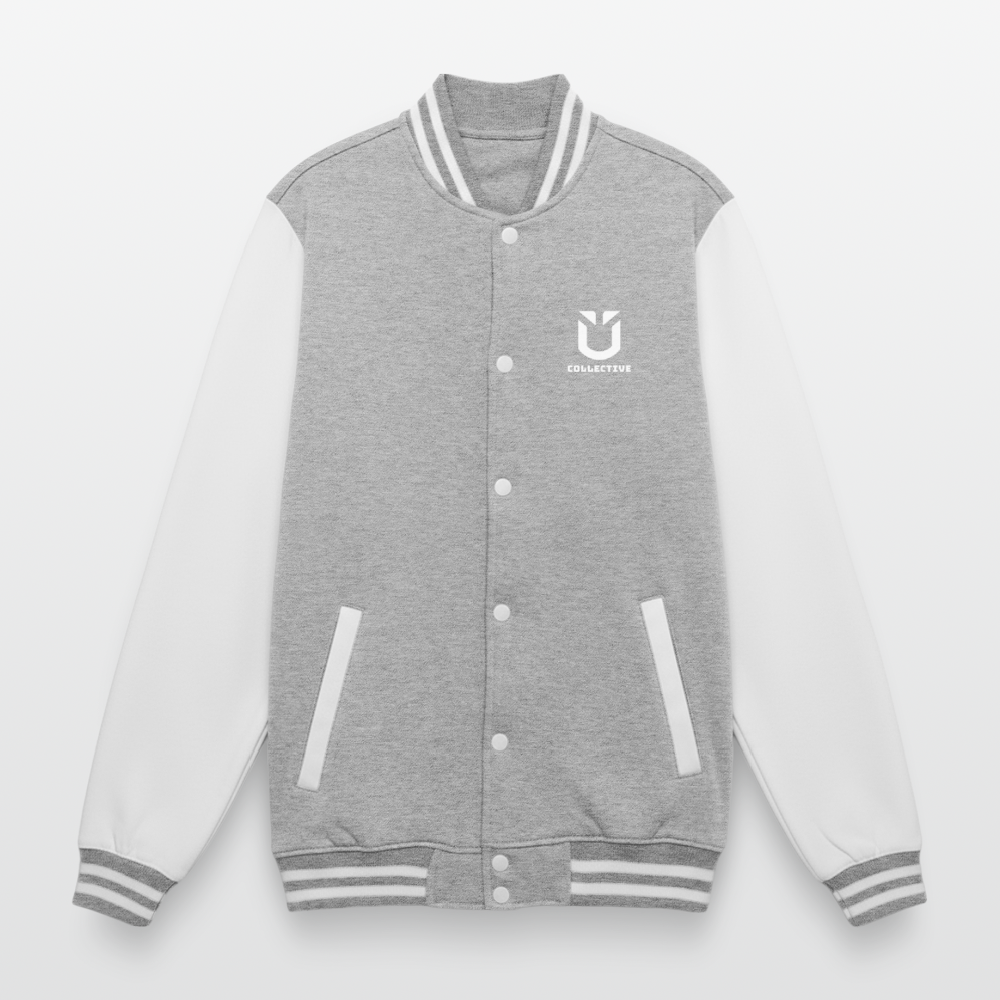 College Sweat Jacket - heather grey/white