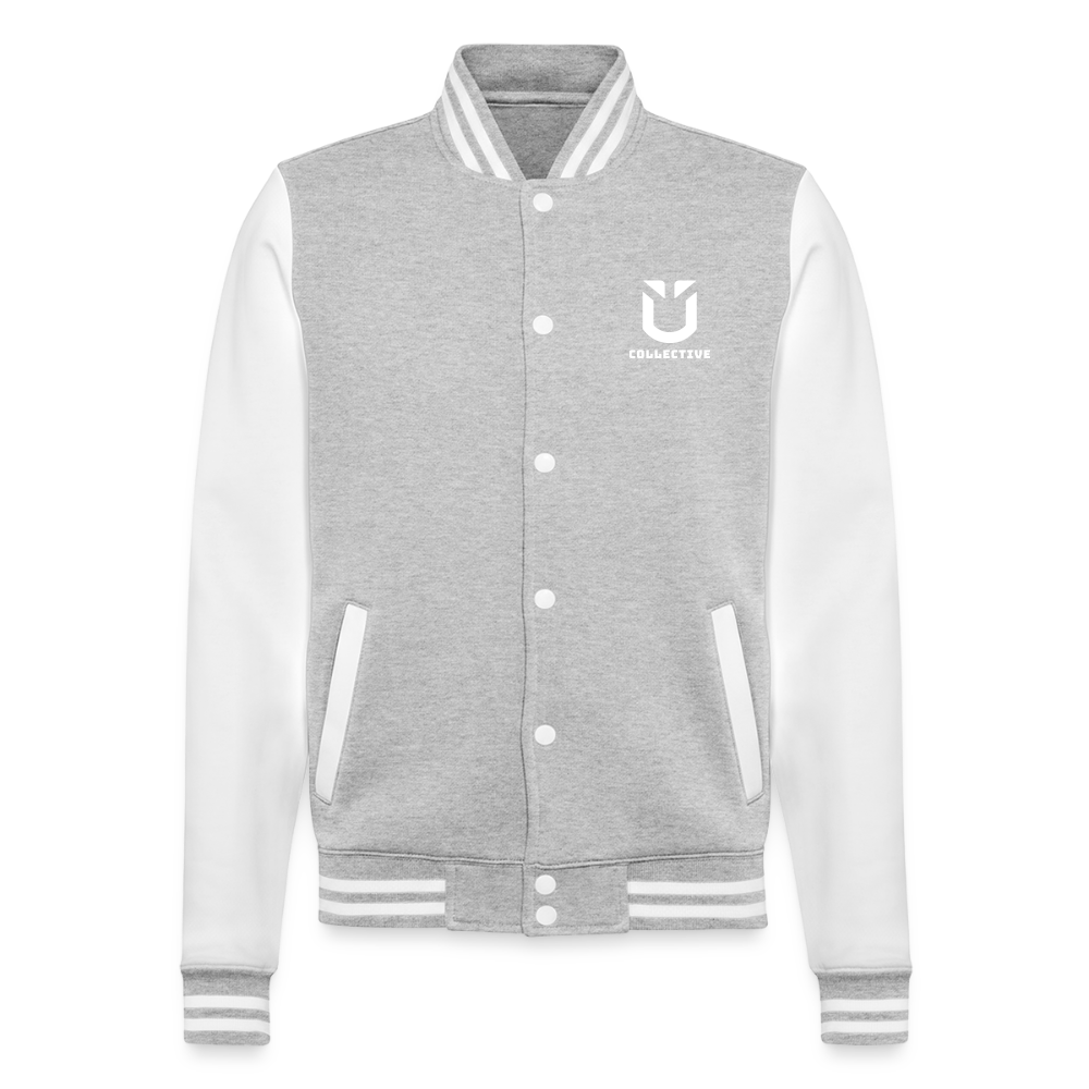 College Sweat Jacket - heather grey/white